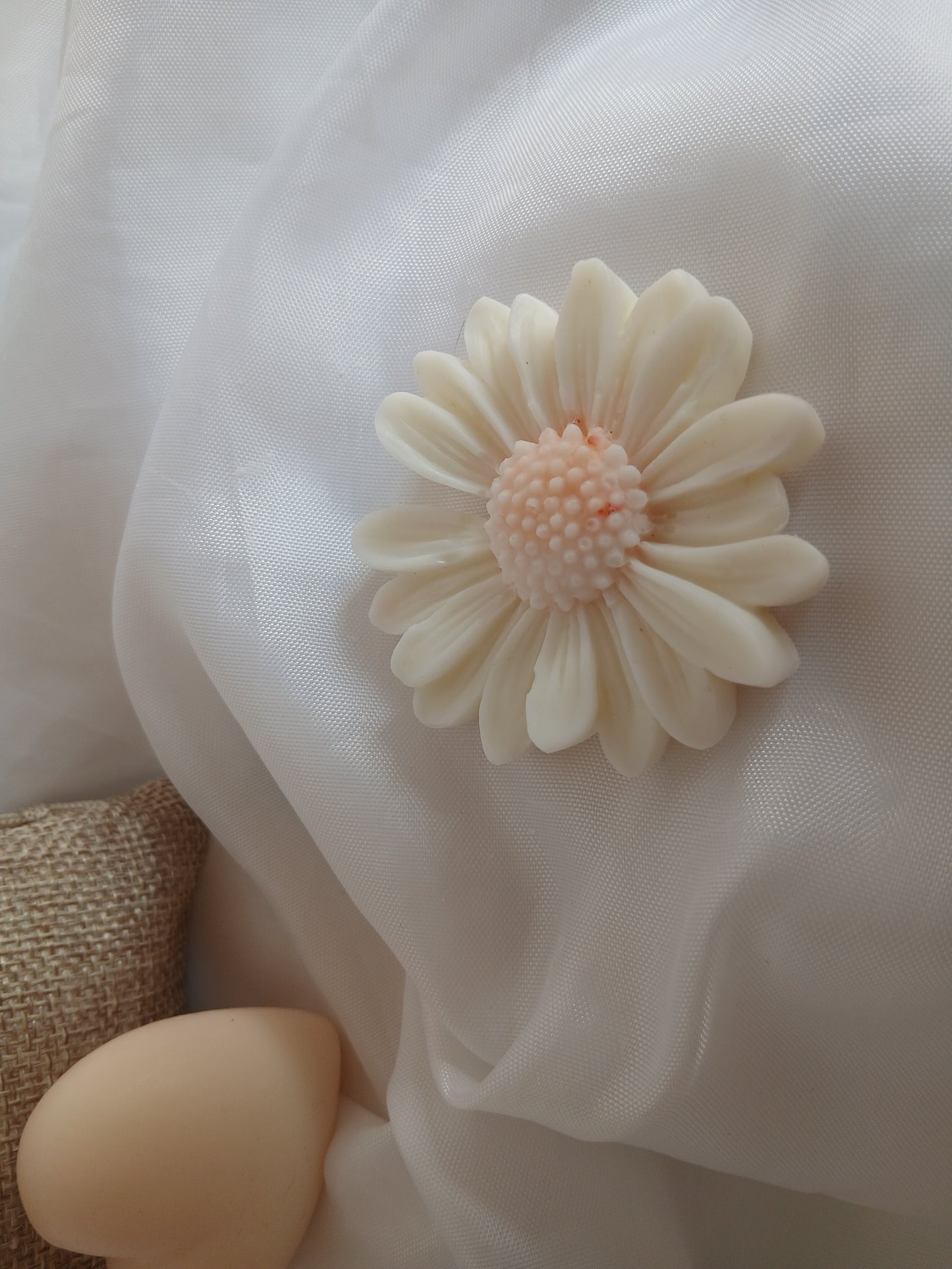 Naturéa – Marguerite Aimantée Parfumée | Cire de soja bicolore | Parfum au choix | Fait main à Nice