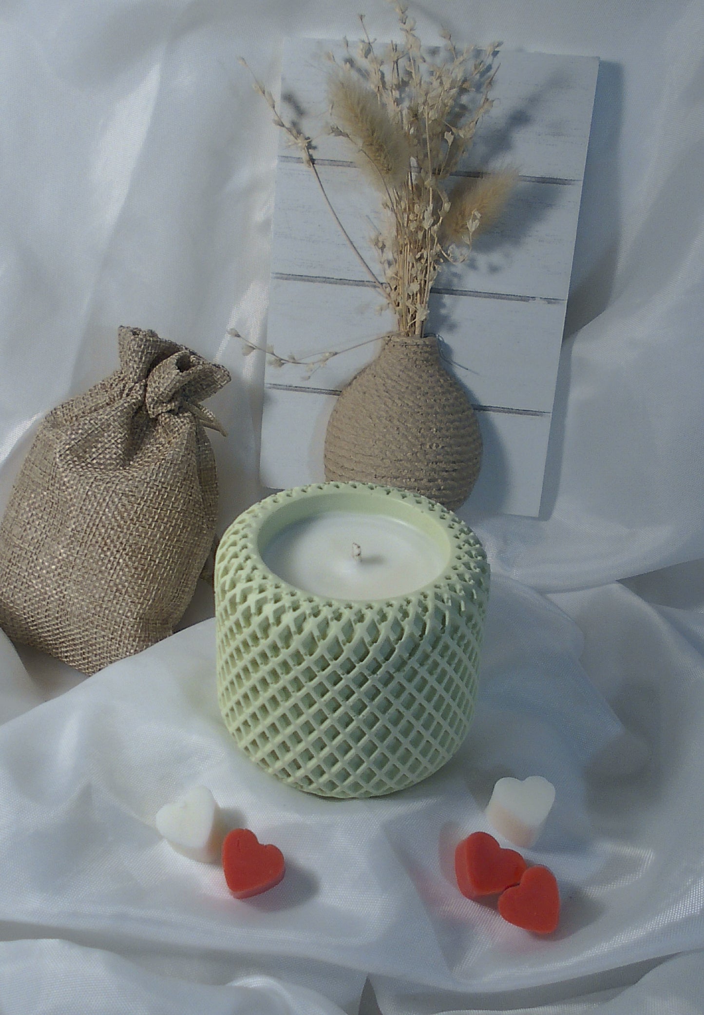 Bougie en pot nid d'abeille