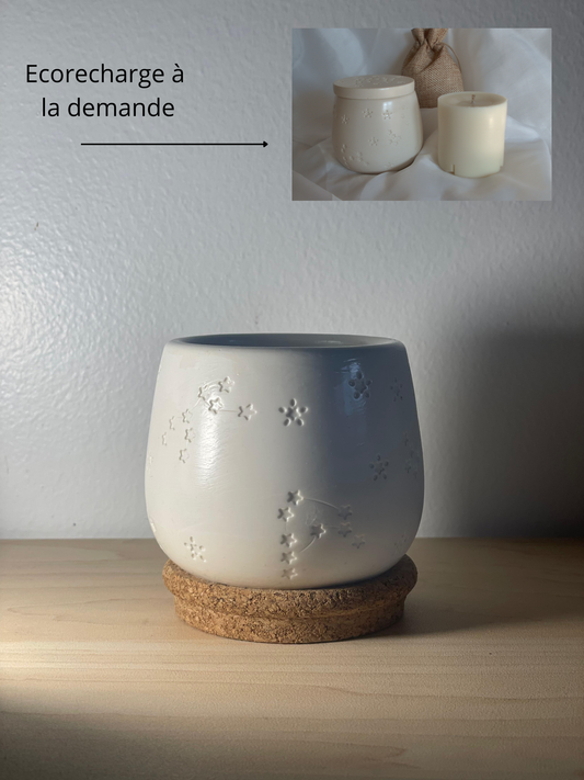 Bougie parfumée dans pot constellation