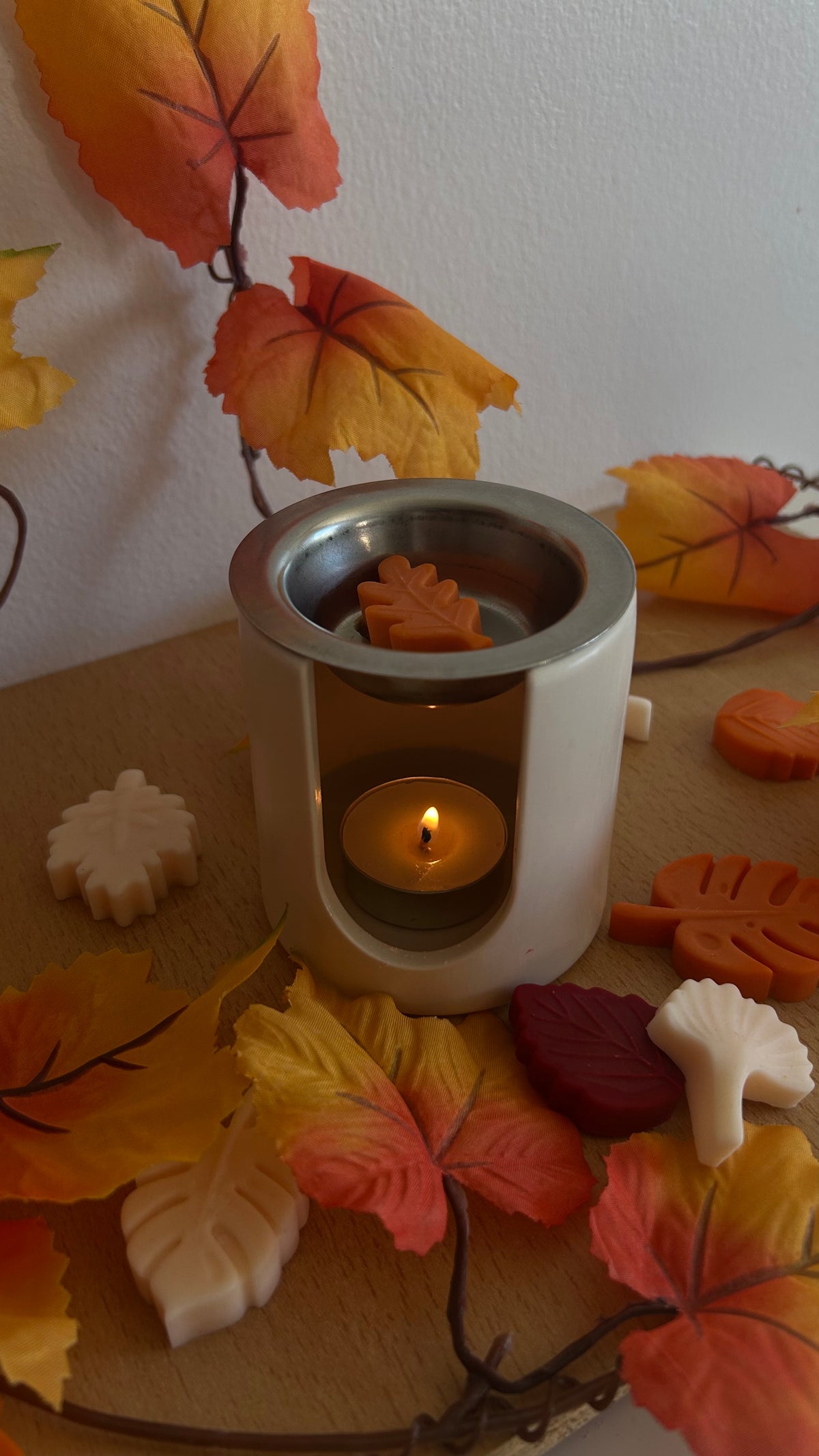 Brûle-parfum et fondants feuilles d'automne, parfum de Grasse - Cocon by Héléa