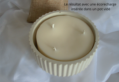 Éco-recharge pour pot Strié