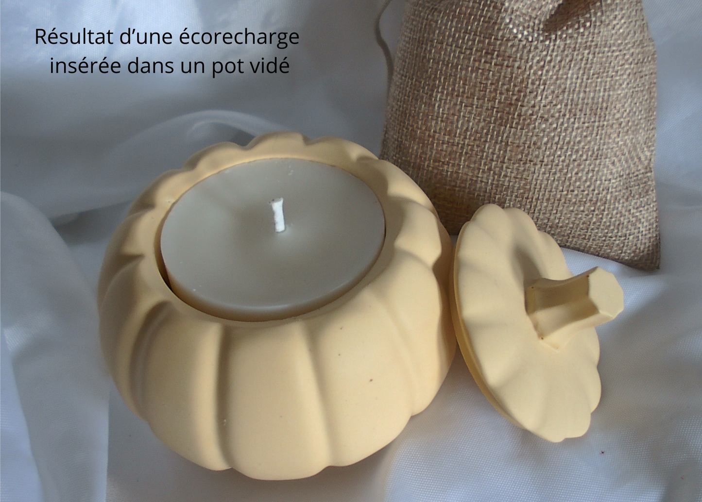 Éco-recharge Pumpkéa — Cire de soja naturelle 104g | Parfum de Grasse au choix | Compatible Pumpkéa
