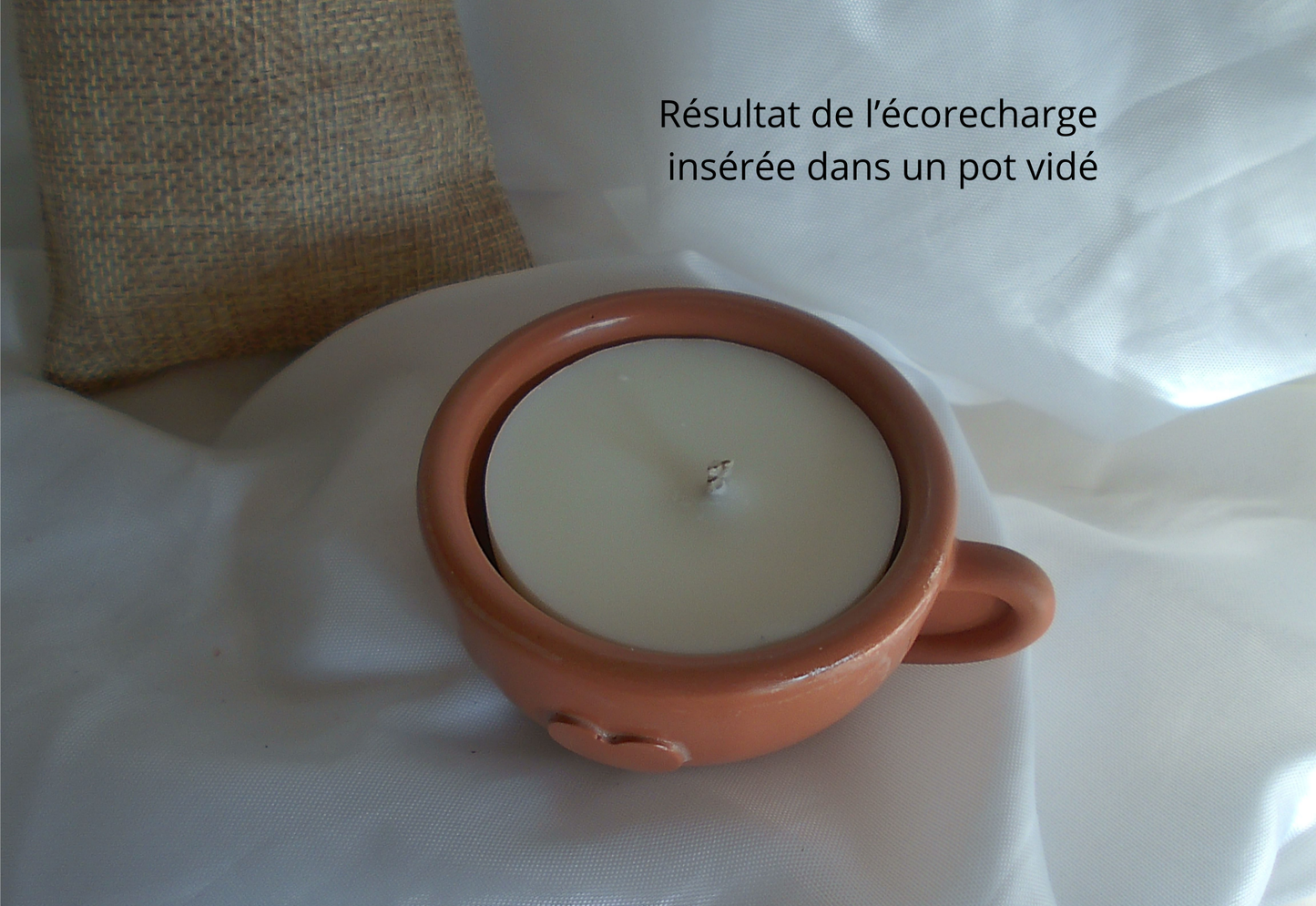 Ecorecharge pour pot en forme de tasse avec soucoupe