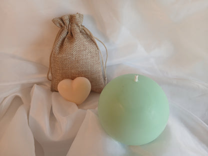 Lunéa — Bougie Sphère | Cire de soja | Parfum de Grasse au choix | Fait main à Nice