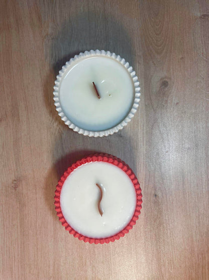 Bougie parfumée dans pot en Jesmonite