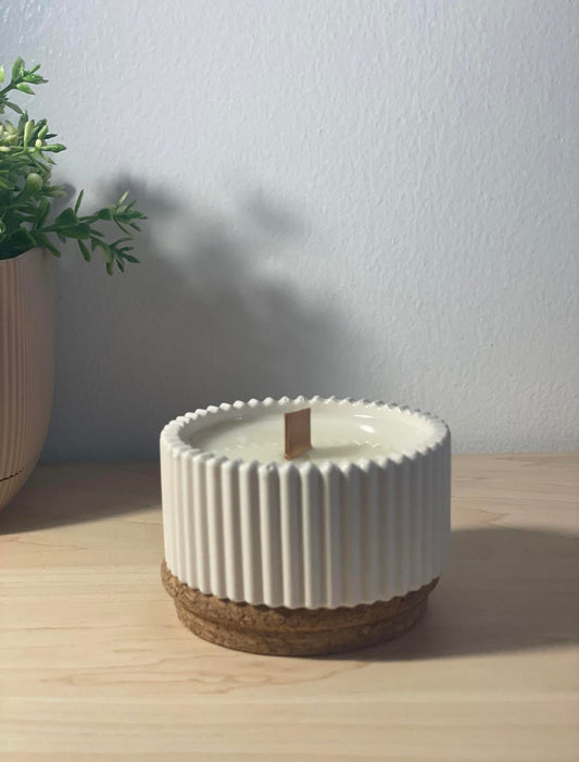 Pot Jesmonite & Bougie Parfumée